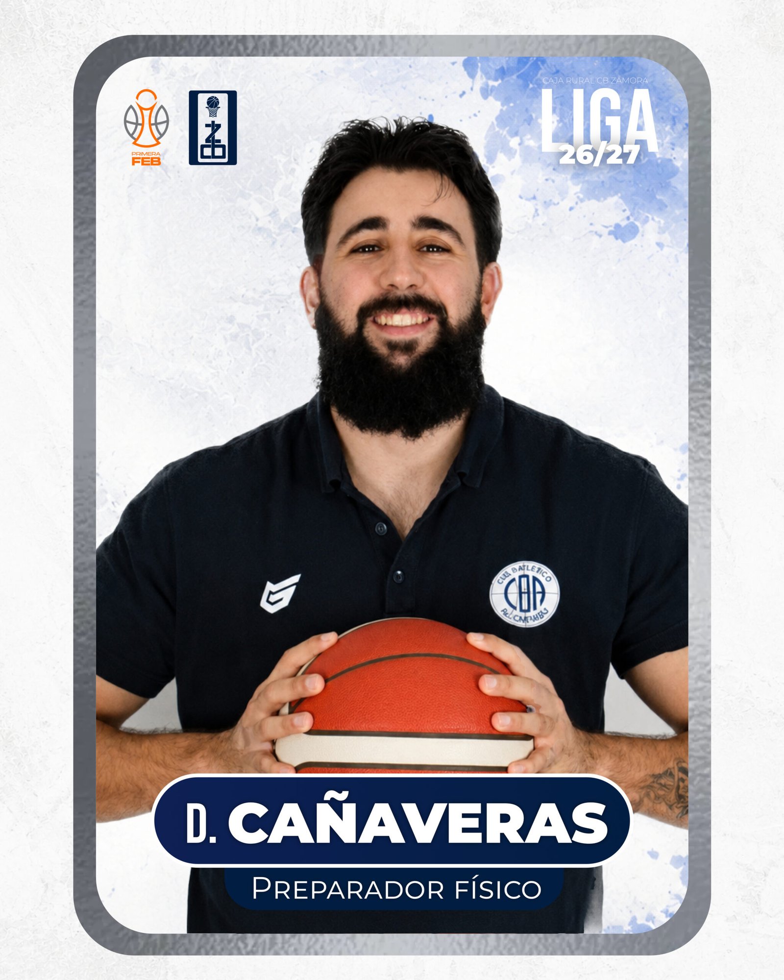 El Caja Rural CB Zamora completa su cuerpo técnico con Daniel Cañaveras, preparador físico.