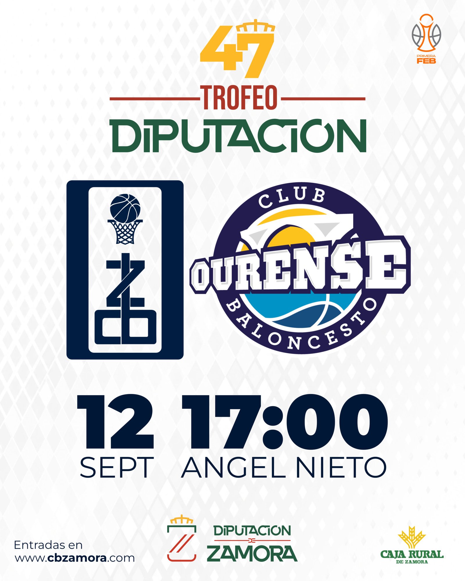 Cartel de la pretemporada del Caja Rural CB Zamora