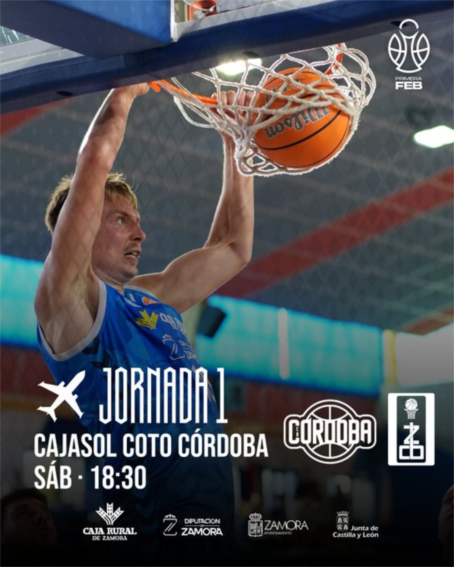 Cartel de la jornada 1: Cajasol Coto Córdoba - Caja Rural CB Zamora
